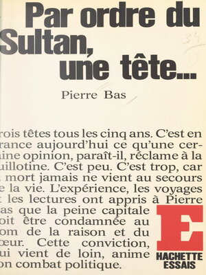 cover image of Par ordre du sultan, une tête